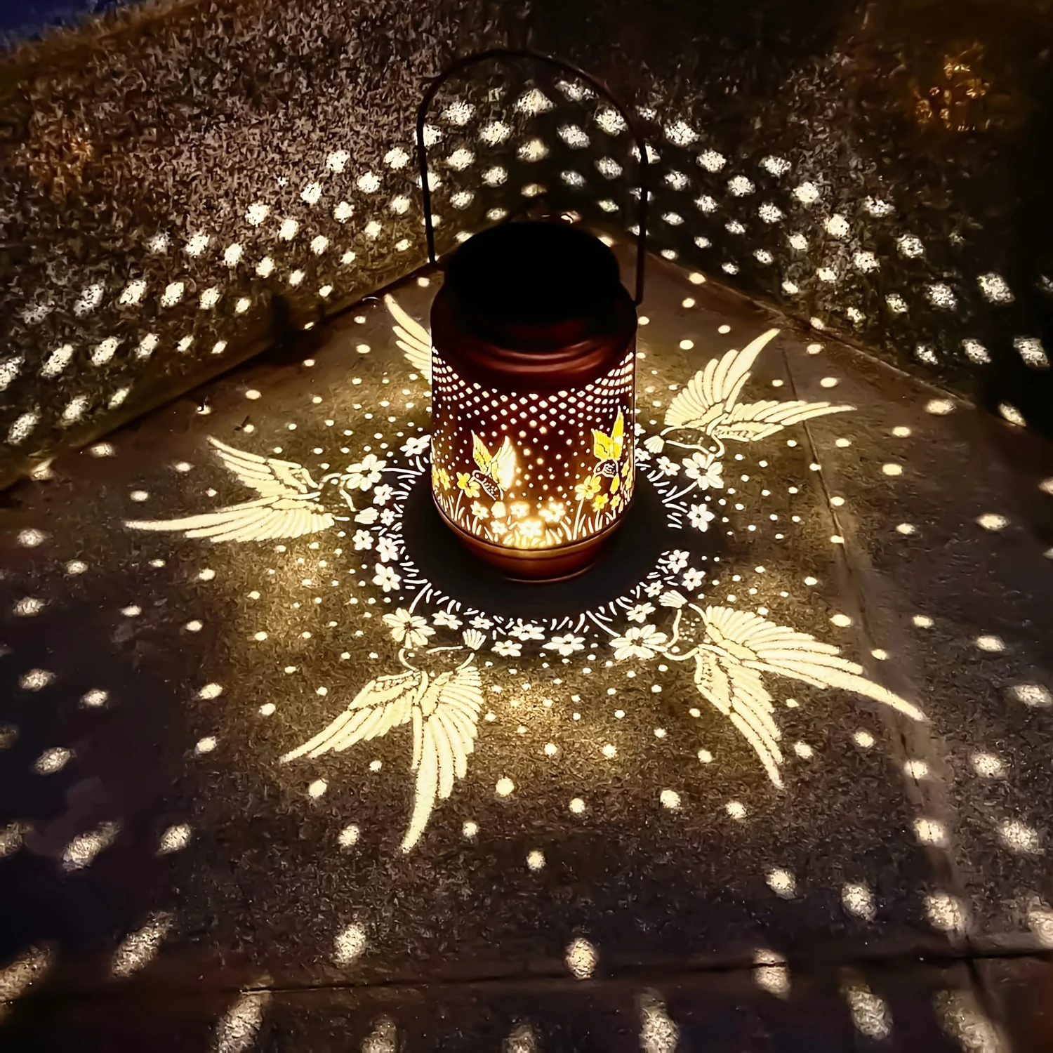 Linterna Solar de colibrí para exteriores, luces LED impermeables con batería para decoración de jardín, Patio, regalo de vacaciones, 1 ud.