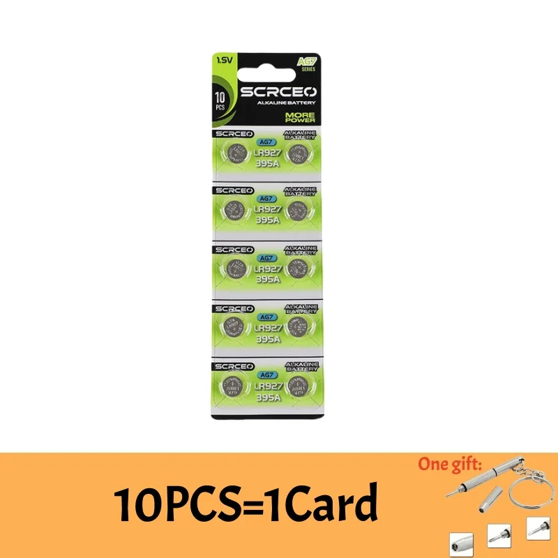10-200PCS AG7 SR927SW 395 Knoopcelbatterij LR927 LR57 SR927W 399 395A Alkaline Batterijen voor Horloges Speelgoed Afstandsbediening