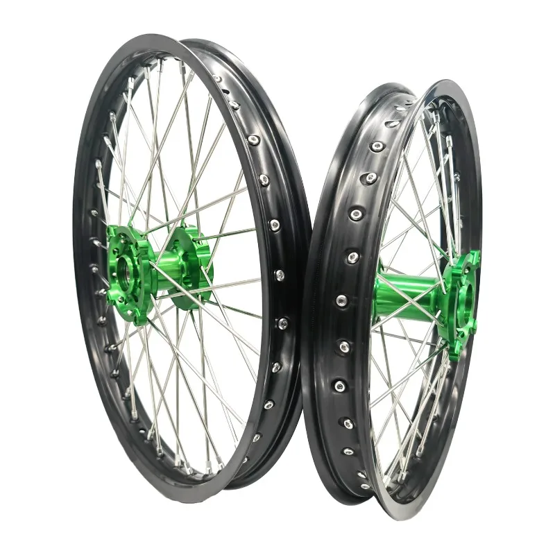 

36 Spokes 19 21 Inch Customized Motorcycle Wheel Hub and Rims Sets Motocross Wheels for Kawasaki