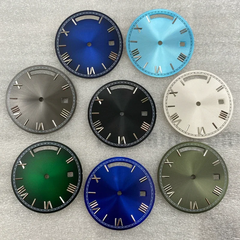 

Green Rolxes Style 31Mm Dial Modified Literal Custom S No Luminous Roman Nail Dial Suitable for 8285 Movement Watch Accessories