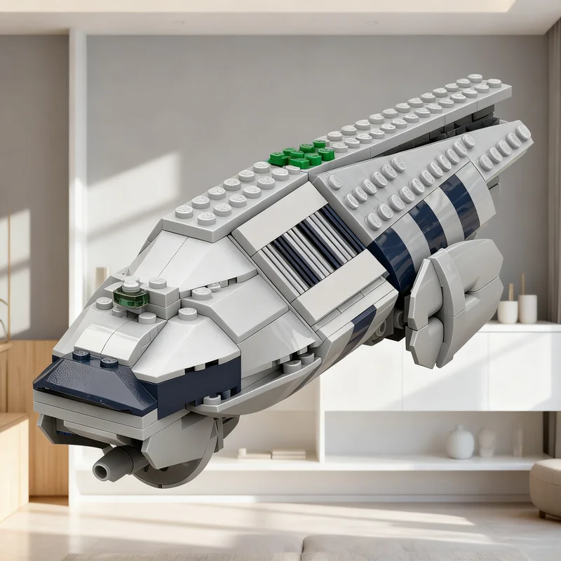256pcs MOC Star Battle Bulwark Mark 1 Battleship Scale 1:3500 Model Christmas Gift DIY Office Desk And Tabletop