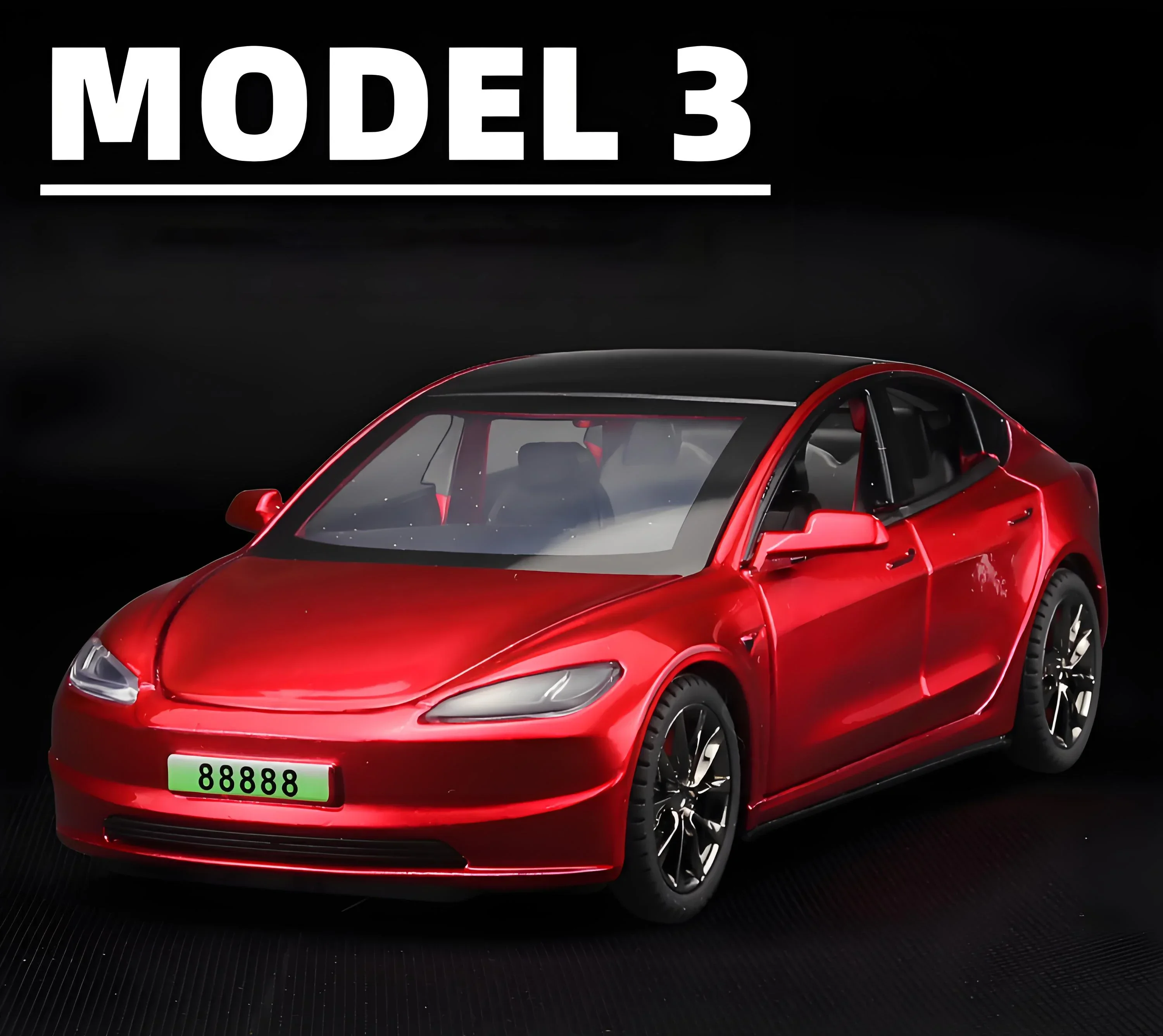 2024 NOWOŚĆ 1:32 Model3 Model 3 Alloy Muscle Car Model Dźwięk i światło Odciągnij Zabawka dla dzieci Kolekcje Prezent urodzinowy