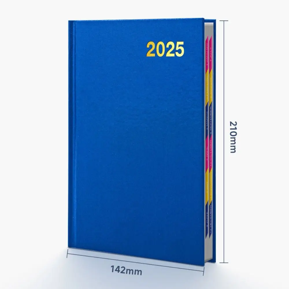 2025 A5 PU Portable Agenda Book English Calendar Book Notepads Creative Daily Planner Reminder Desktop Date Calendar Diary