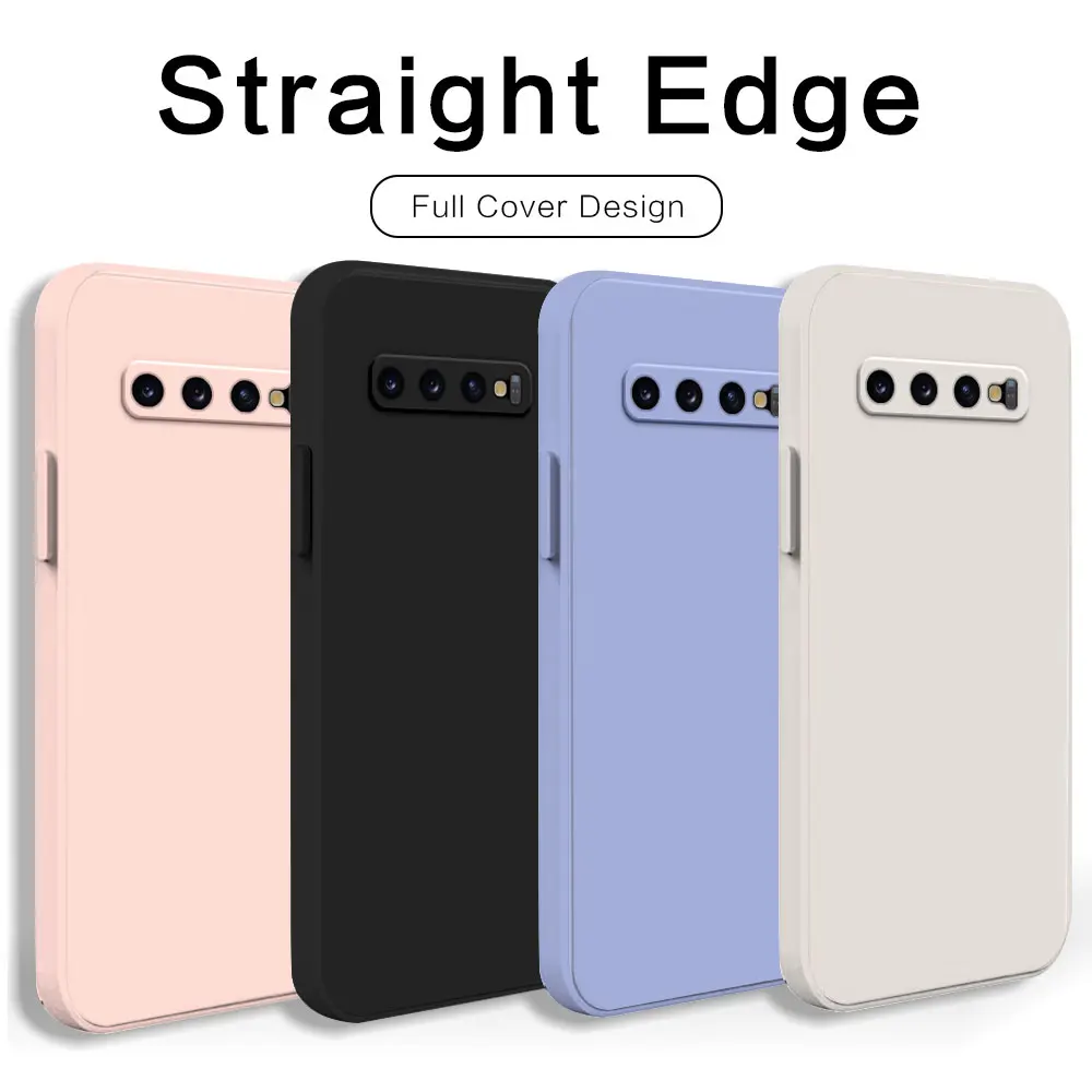 For Samsung S10 Plus Case For Samsung Galaxy S10 Lite Coque Matte Silicone Shockproof Cover Samsung S10+ Square Phone Case Funda