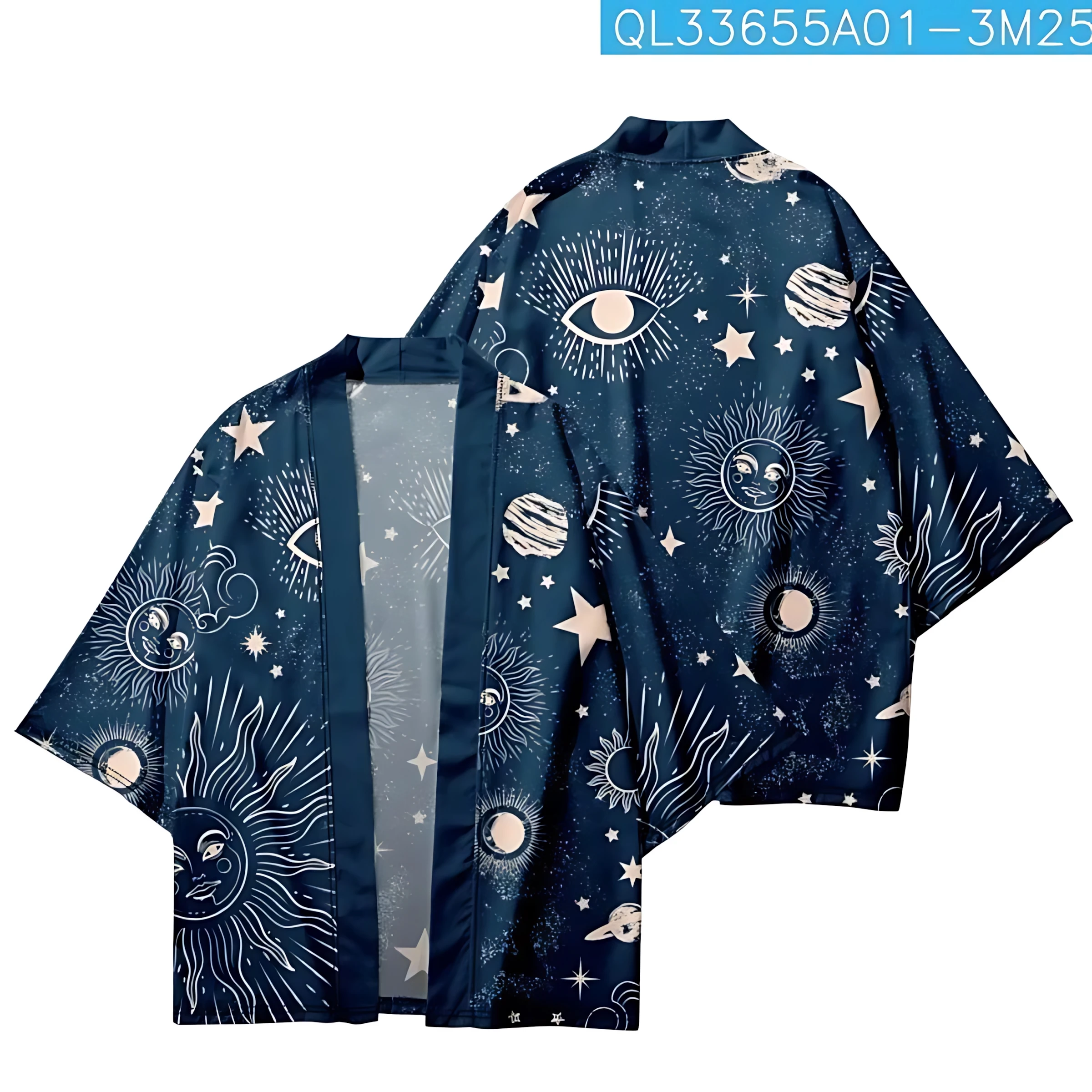 

2026 Summer Men's Kimono 3D Printed Pattern Breathable Lightweight Casual Fashion Outdoor Men's Clothing
