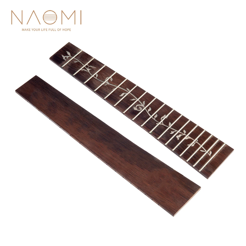 

NAOMI 23'' Fretboard Fingerboard Tree of Life Rosewood Fretboard For Concert Ukulele Ukulele DIY Replacement