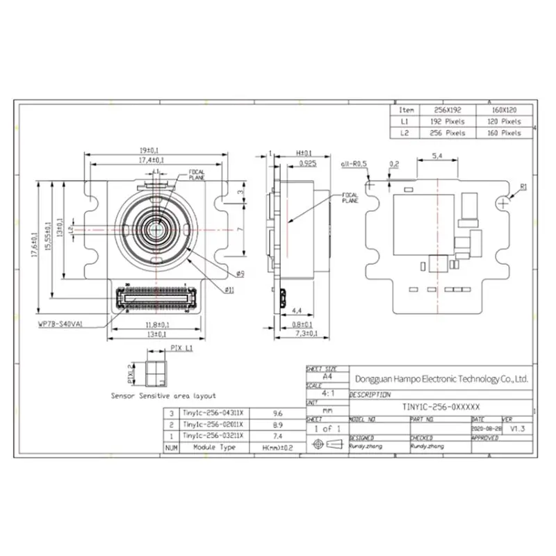 ABIJ-Uncooled Infrared Detector 12Um Resolution Micro 8-14Um LWIR Thermal Imaging Module New Tiny1-C 25Hz 256X192