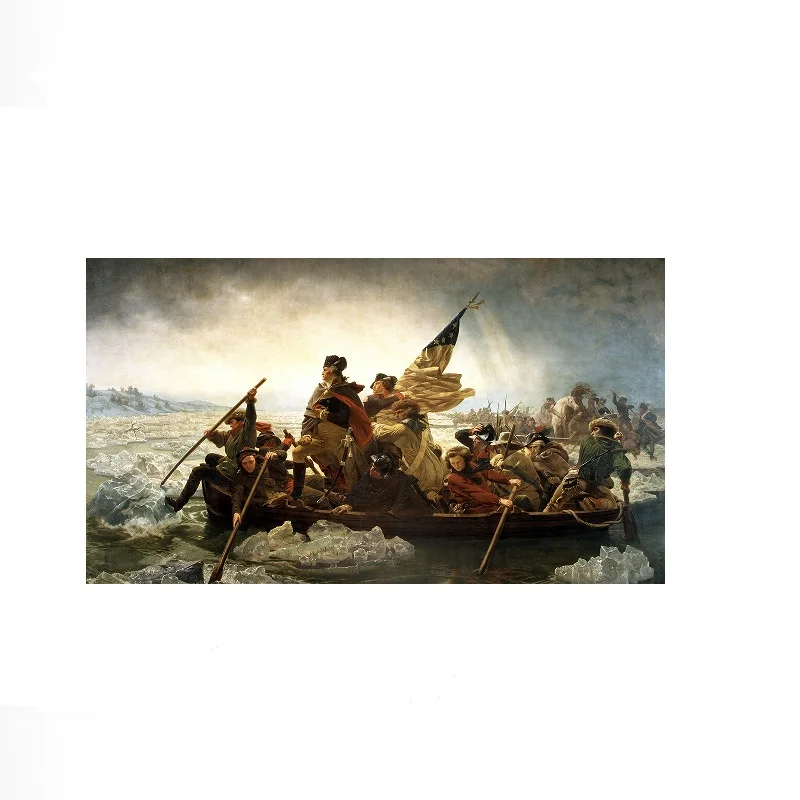 Washington Crossing the Delaware by Emanuel Leutze, Art Print Canvas Poster, Living Room Decor, Home Wall Picture