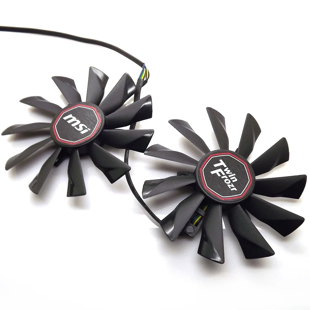 NEW 2pcs/lot PLD10010S12HH 95mm 4Pin VGA Fan For MSI R9-290X R9-280X R9-270X R7-260X Graphics Card Cooler Cooling Fan