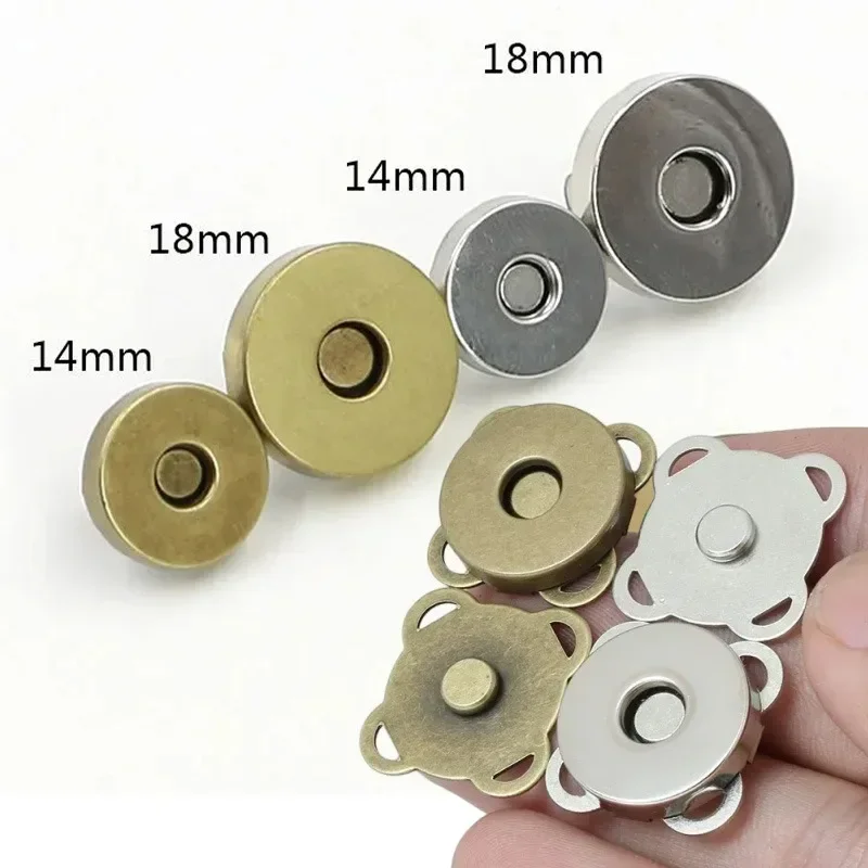 20 zestawów magnetycznych zatrzasków 14/18 mm Śliwkowe zatrzaski Zapięcie do szycia na zapięciu Przycisk do torebki Odzież Torebka Akcesoria DIY