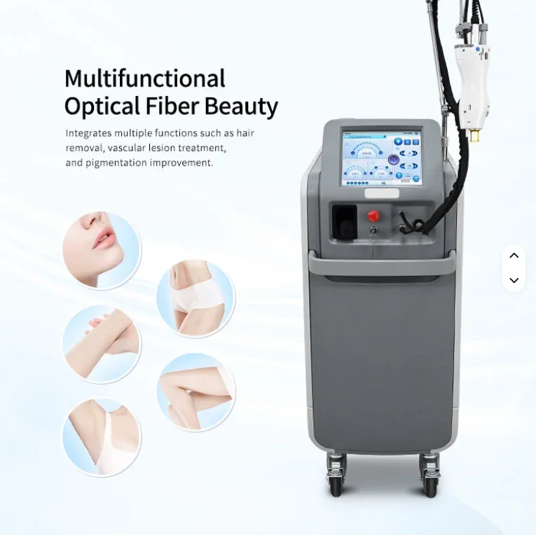 Alexandrite Laser Double Wave 755Nm 1064Nm Pro Long Pulse Nd Yag High Strength Commercial Hair Skin Rejuvenation Acne Treatment