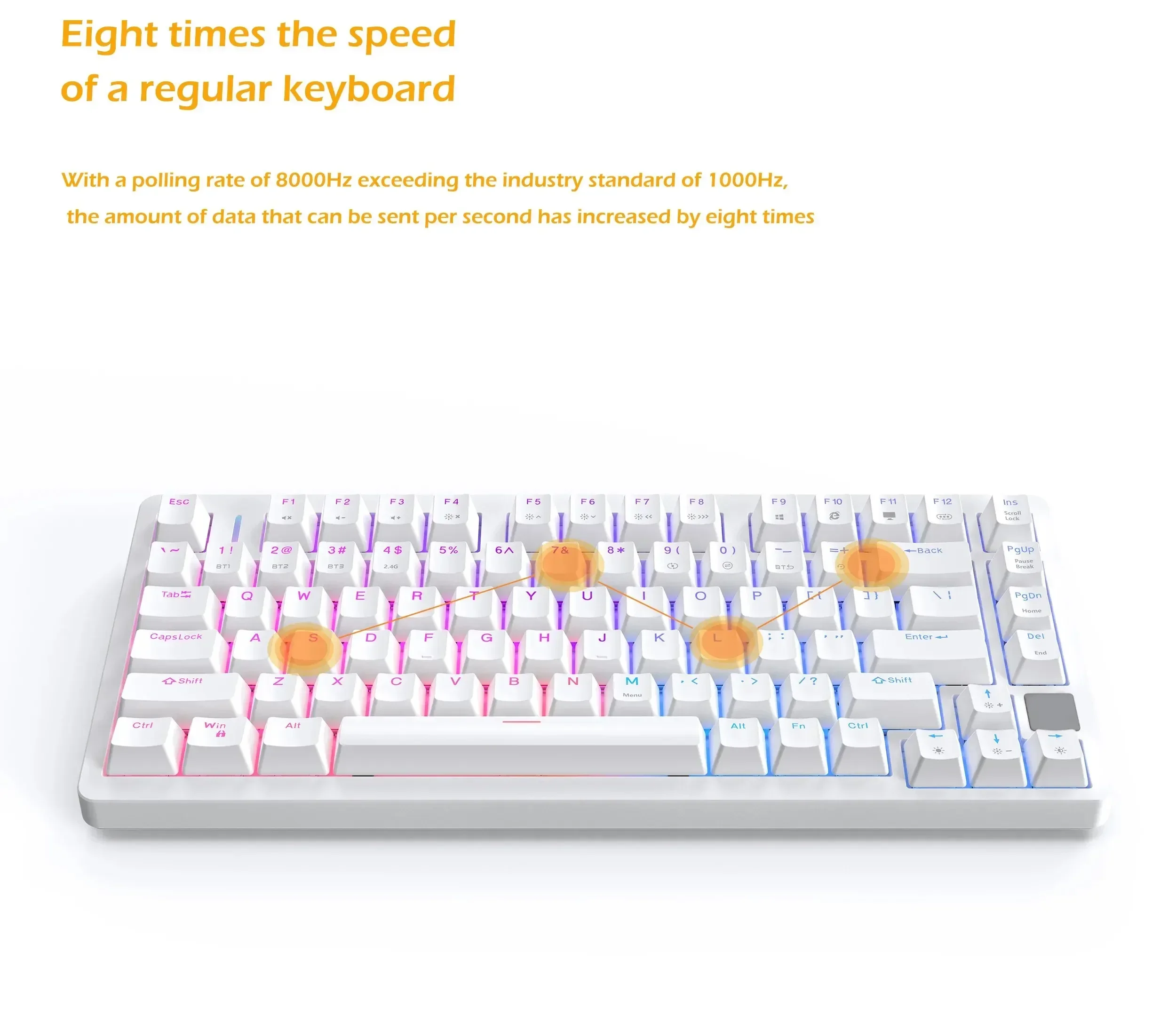 Imagem -03 - Zuidya X86 Teclado Mecânico 81 Teclas Interruptor Magnético Esports Teclado de Jogos Rgb Backlight Gatilho Rápido Troca Quente pc Gamer Presentes