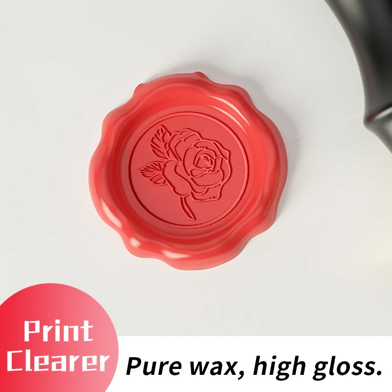 Glitter Aurora Wax Seal Stamp Beads Cherry Flower Shape DIY Envelope Wedding Invitation Scrapbooking Handcraft Decor