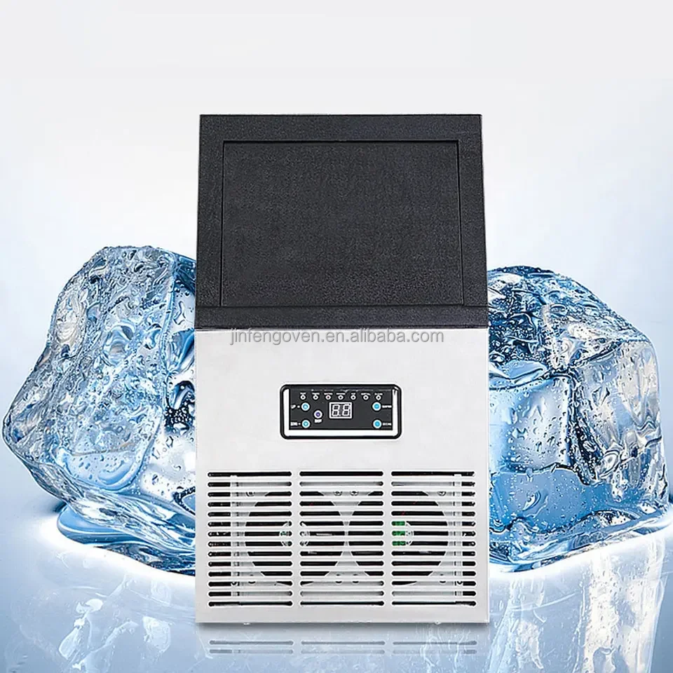 Ice Block Maker Machine Commercial Portable Automatic Ice Cube Maker for Home Supermarkets Cafes