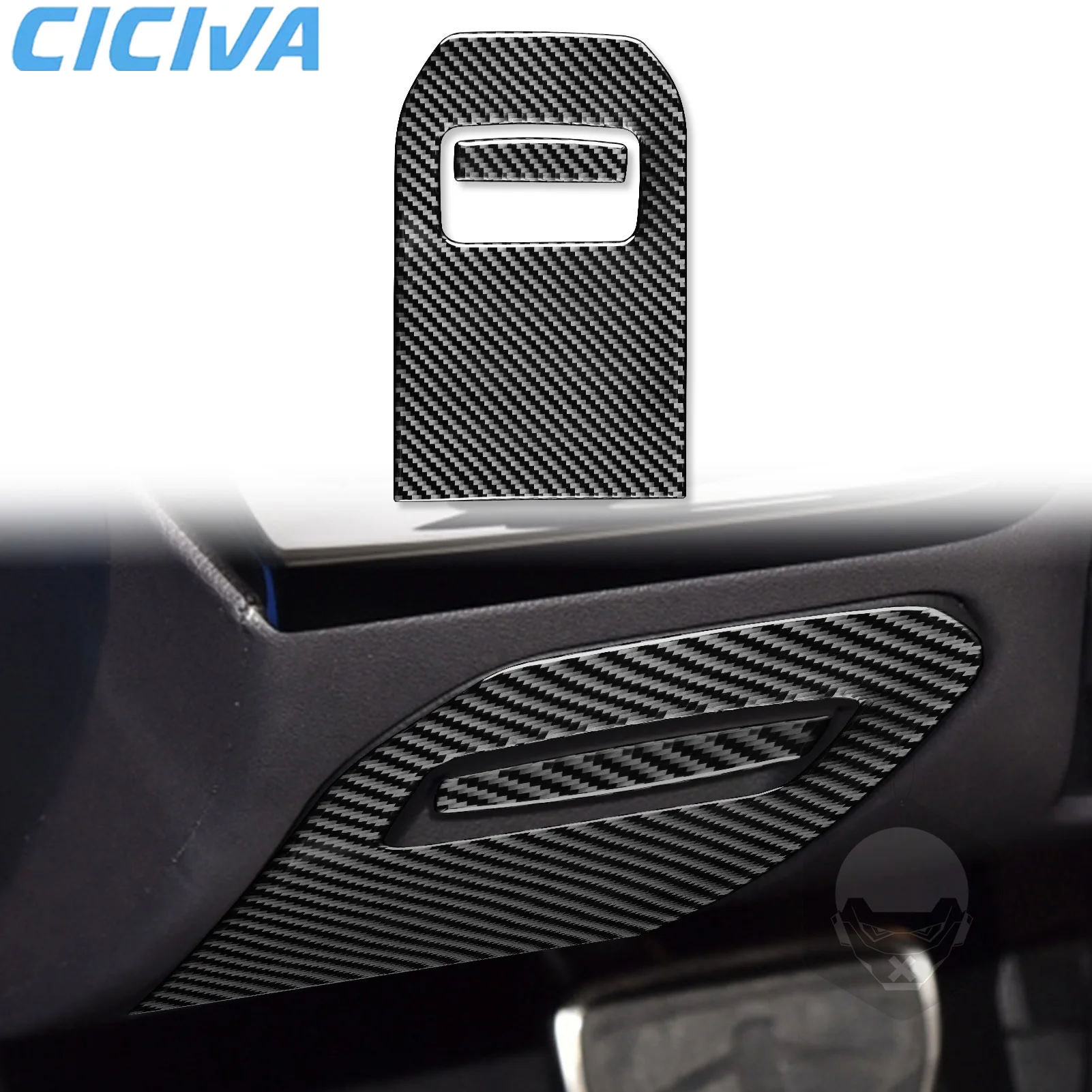 

For BMW Z4 G29 Accessories Interior 2019-2024 Carbon Fiber Driver Storage Box Handle Cover Tuning Decorative Stickers Auto Trims