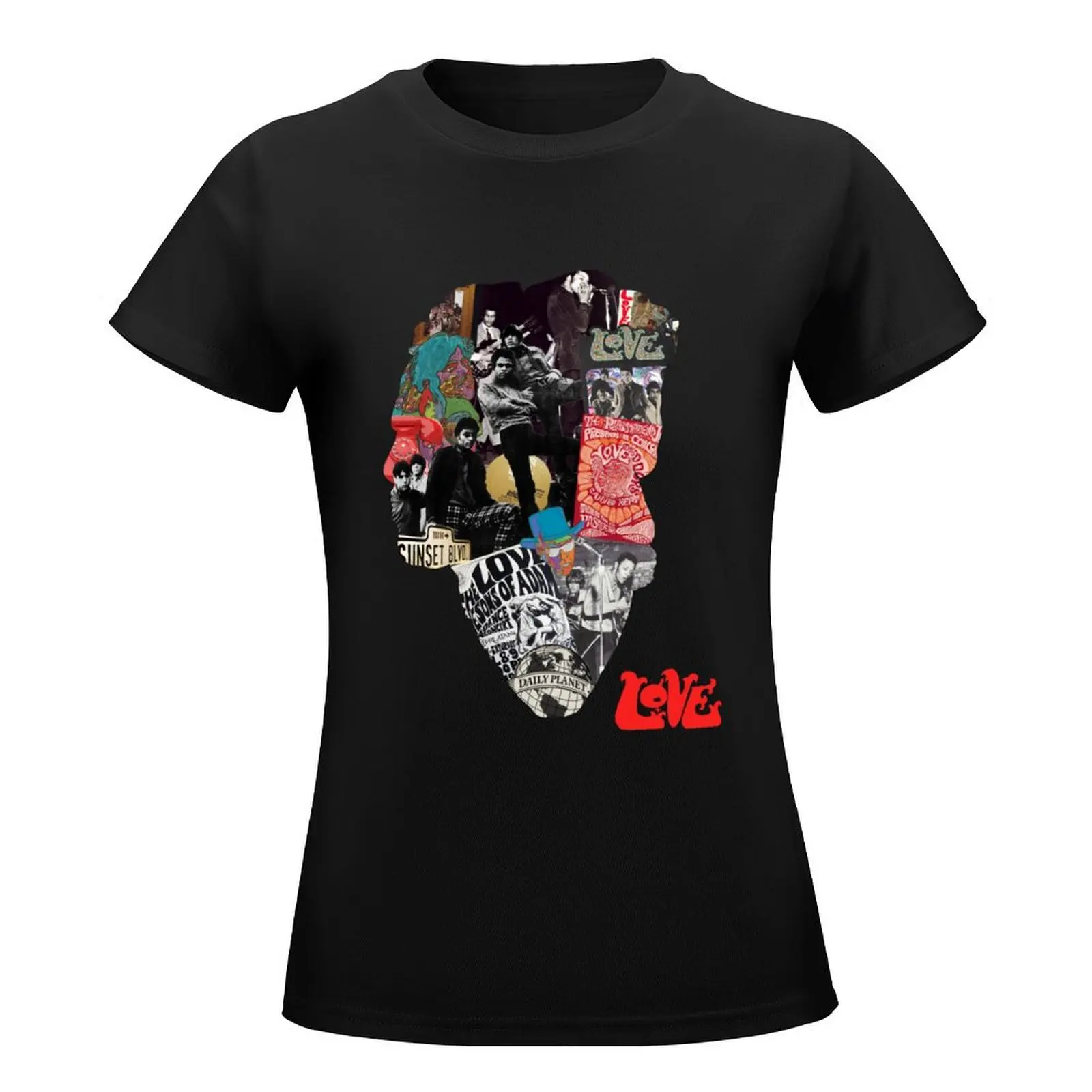 Love Forever Changes Collage T-Shirt anime clothes summer clothes t-shirts for Women cotton