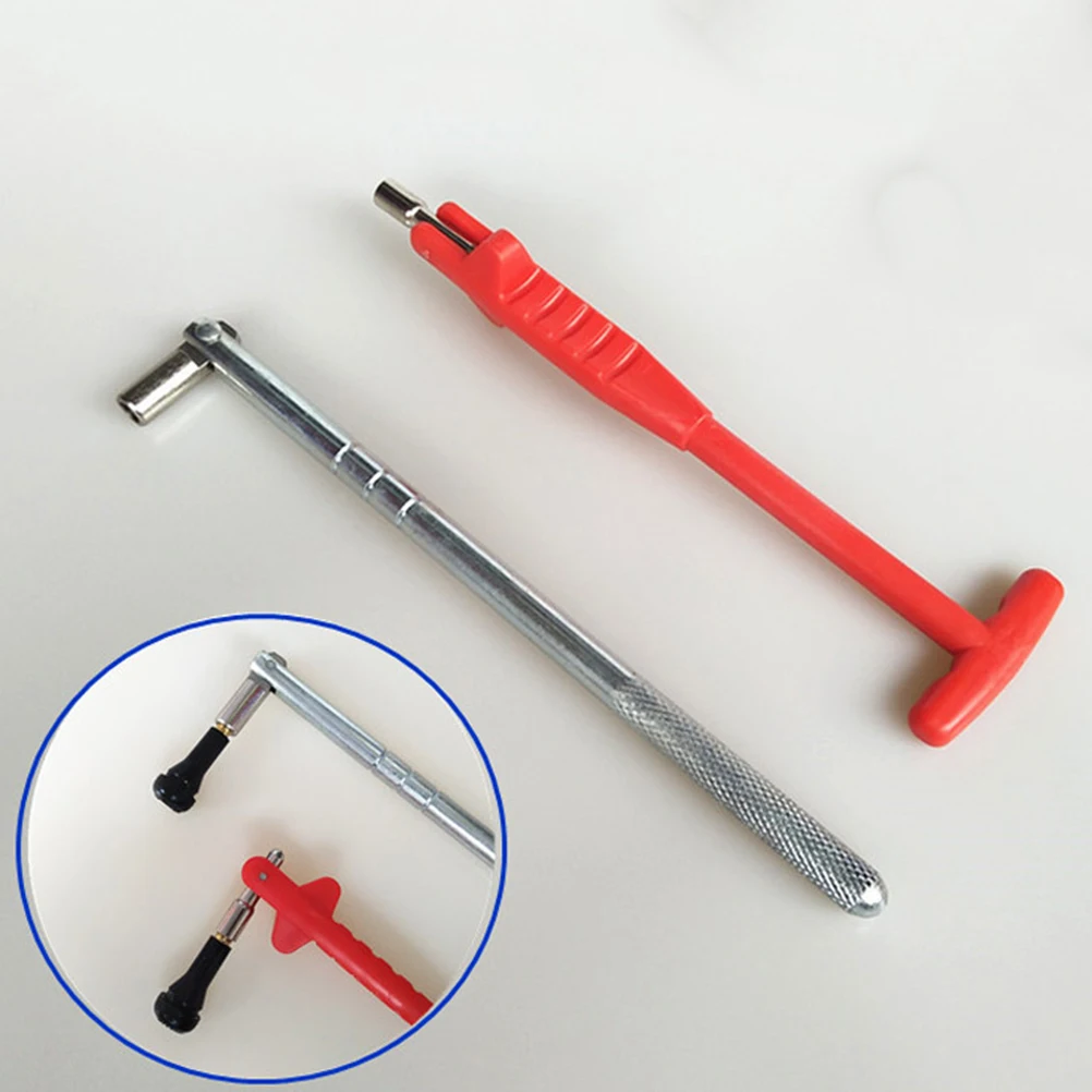 

Tire Valve Mouth Remover Durable Anti Slip Thread Easy Install Remove Universal Design Car Truck Bike Motorcycle Steel Handle