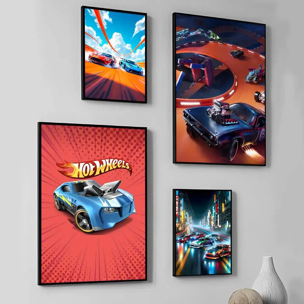 Coche de juguete H-Hot cool W-wheels Posters Fancy Wall Sticker for Living Room Bar Decoration Wall Decor