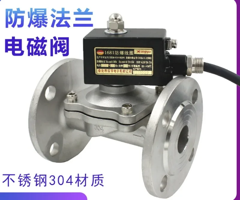 Explosion proof flange solenoid valve stainless steel DN15 DN20 DN32 DN40 50 gas and natural gas explosion proof