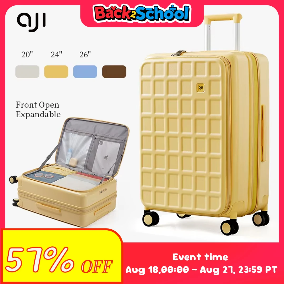 

AJI Luggage Travel Suitcase Women Men Suitcase Trip Cabin Expandable Suitcases On Wheelstsa Lock Trolley Case Plaid Pattern