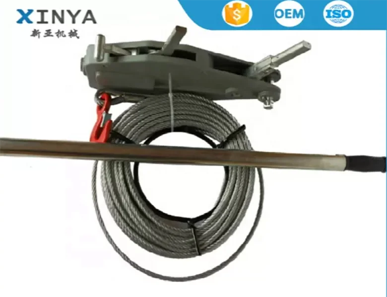 Hand Hoist Cable Puller Winch Cable Pulling Tools With 20 meter Wire Rope