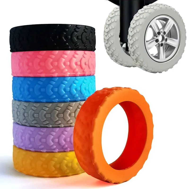 4-16PCS Luggage Wheels Protector Silicone Wheels Caster Shoe Travel Luggage Suitcase Reduce Noise Wheels Guard Cover Accessories