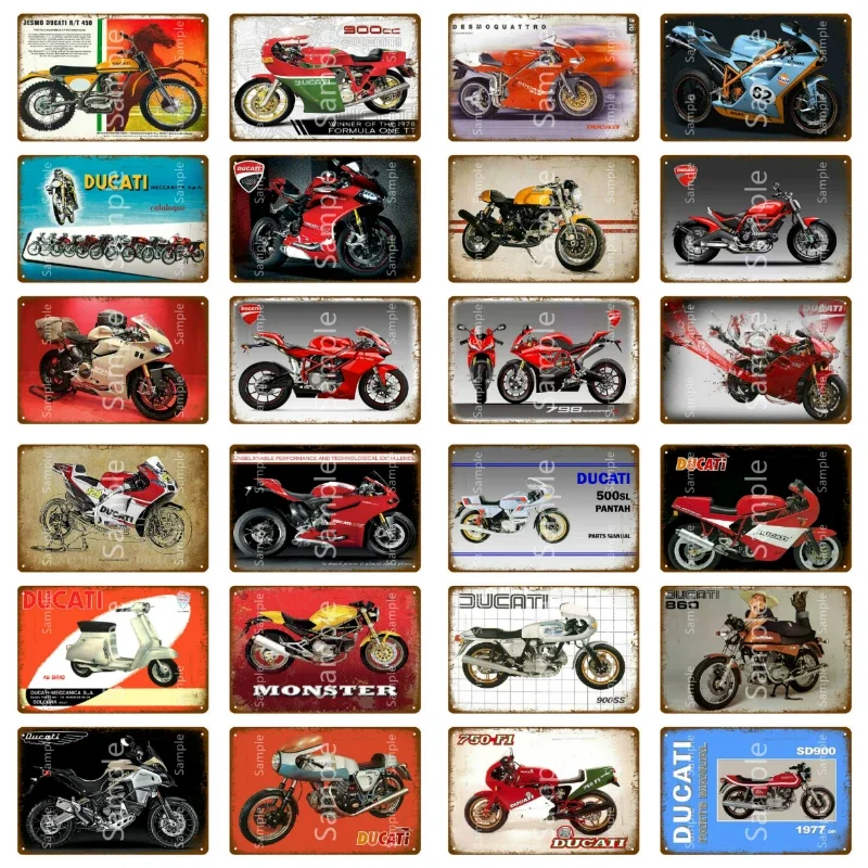 Vintage Motorcycles Tin Sign Retro Motor Garage Decor Metal Poster Plate For Man Cave Pub Bar Home Decoration Wall Decor YJ198