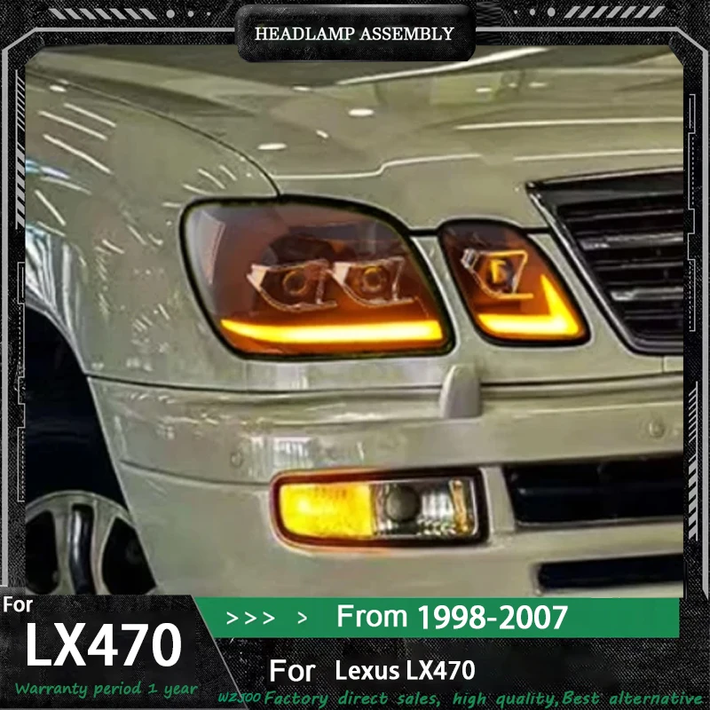 

Car Headlights For Lexus LX470 1997-2006 to new style full LED Assembly Upgrade High Configure Projector Lens Accessories Kit