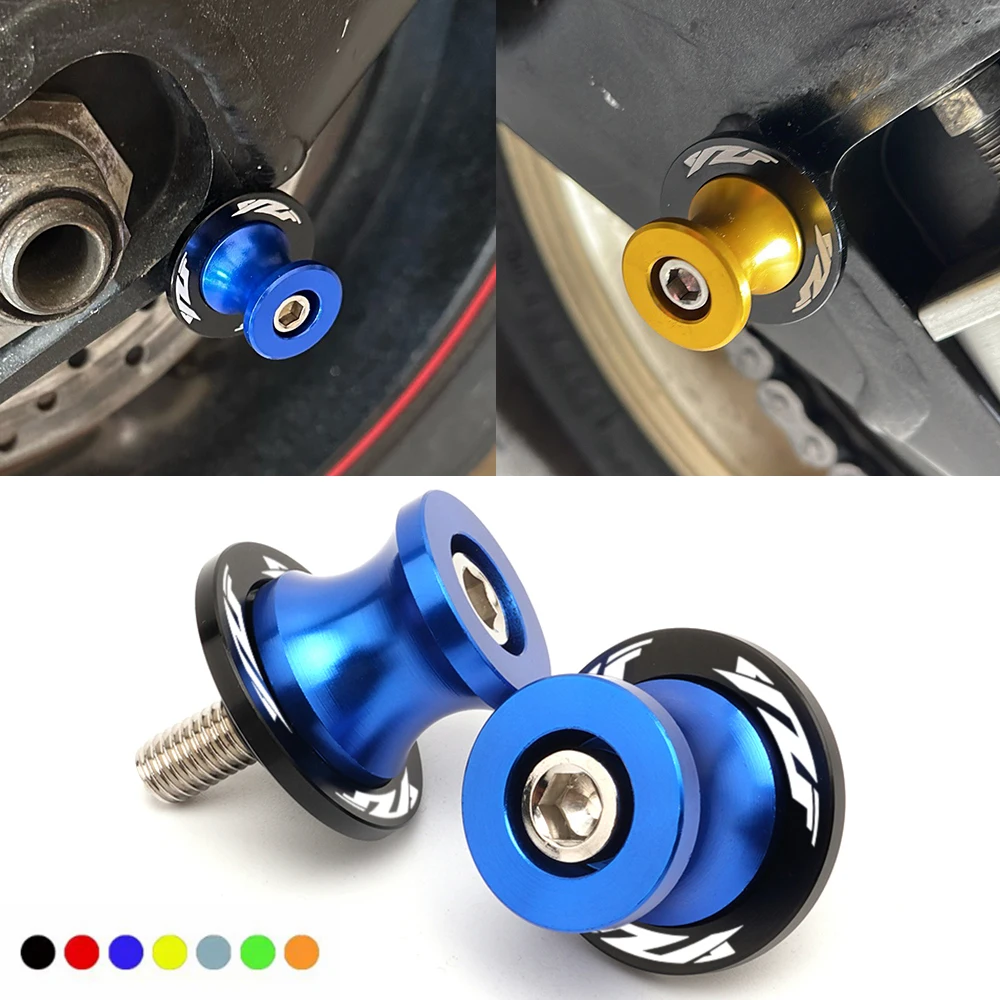 For Yamaha YZF R3 R25 R6 R1 2013-2019 Swingarm Spools M6 Stand Screws CNC Aluminum Motorcycle Accessories