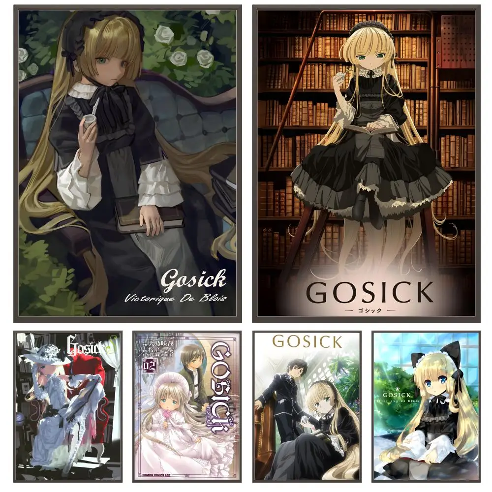 Mystery Detective Anime G-GOSICKs Poster, vielseitige HD-wasserdichte Wandkunst, selbstklebende Dekoration für jeden Raum, ideales Geschenk
