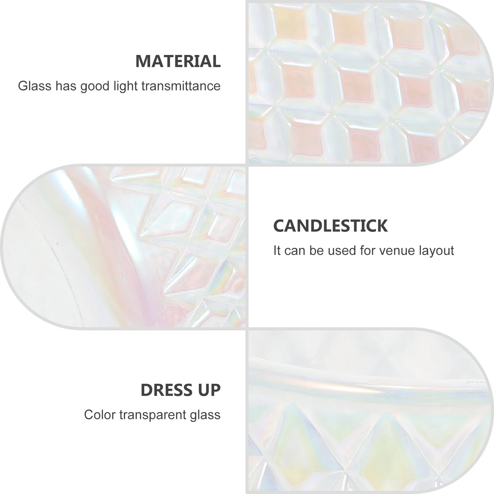 

Premium Glass Candleholder with Embossed Pattern Elegant Table Decor for Home Festival Celebration Decorative Candlestick