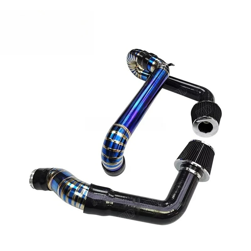 New Titanium Silver Blue Front Mount Intake Charge Pipes for BMW S58 Engine G8X M3 M4
