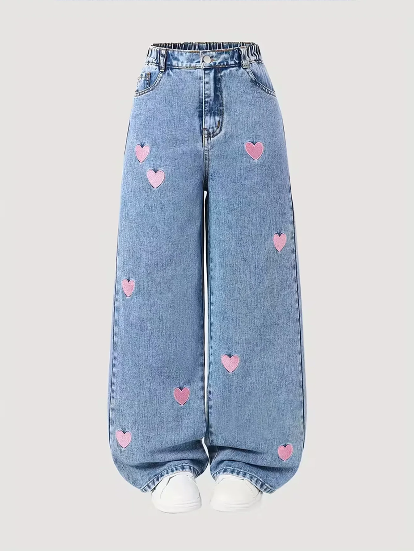 Girls' jeans in spring and autumn, casual fashion, girls' pants, stylish and versatile, children's pants