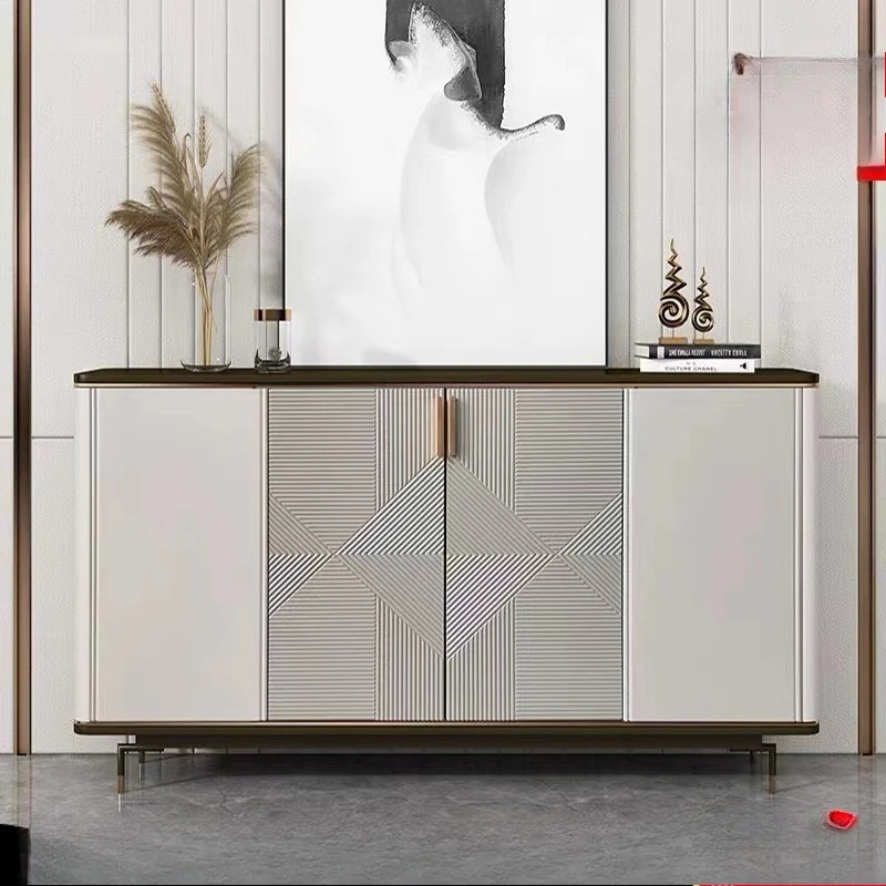 

Light luxury shoe cabinet Italian porch cabinet Home front door Decorative cabinet Living room Home locker Marble dining side ca