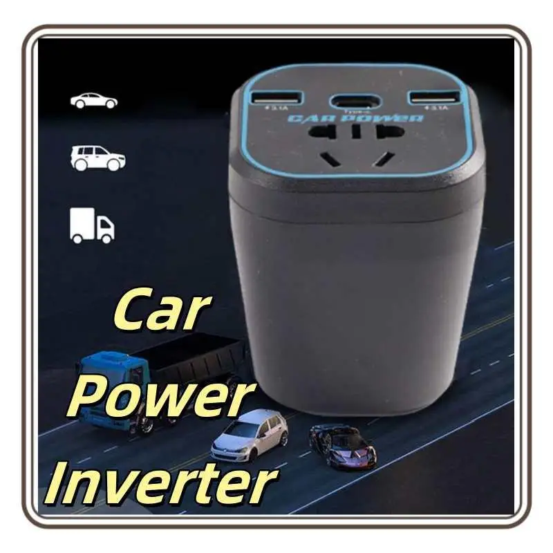 

Car Power Inverter 12V 24V To 220V Car Inverter Universal Converter Voltage Transformer USB Power Socket Charger