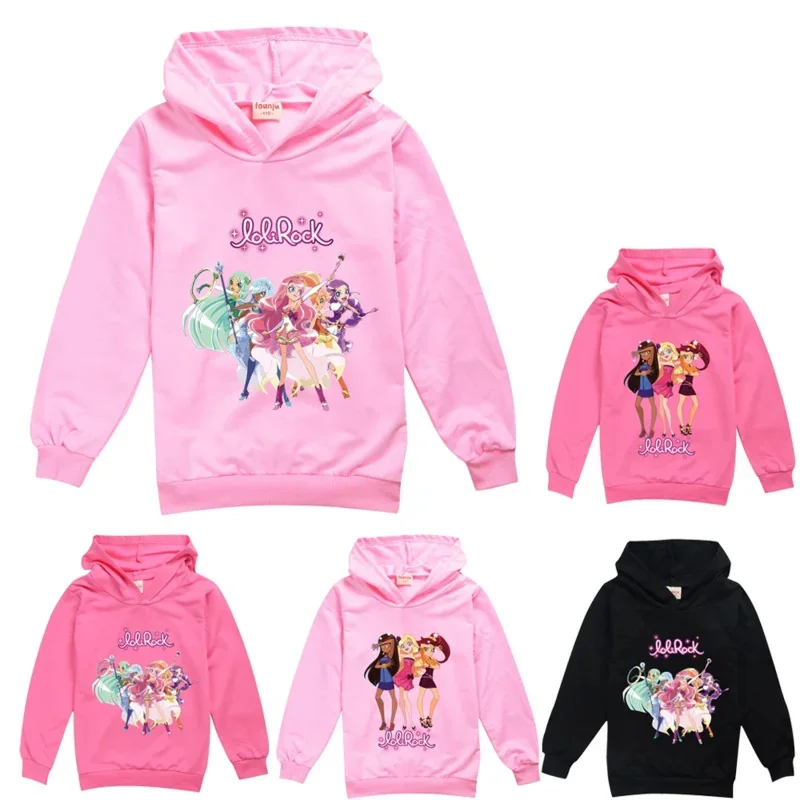 Lolirock magico abbigliamento per bambini felpe con cappuccio felpe ragazze Lolirock Primavera Autunno autunno felpa con cappuccio hip hop per bambini manica lunga top casual