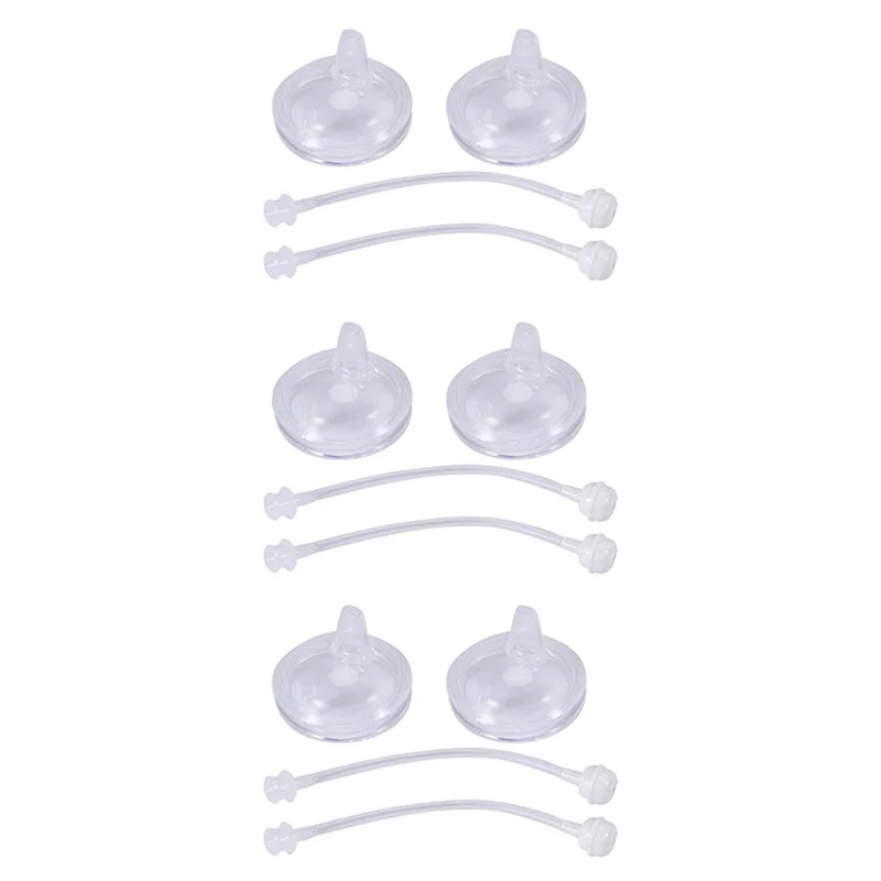 

A63T-6Pcs Sippy Spout Nipples For Comotomo Baby Bottle And For Mason Baby Bottle Easy To Clean Spill-Proof, 7CM Diameter