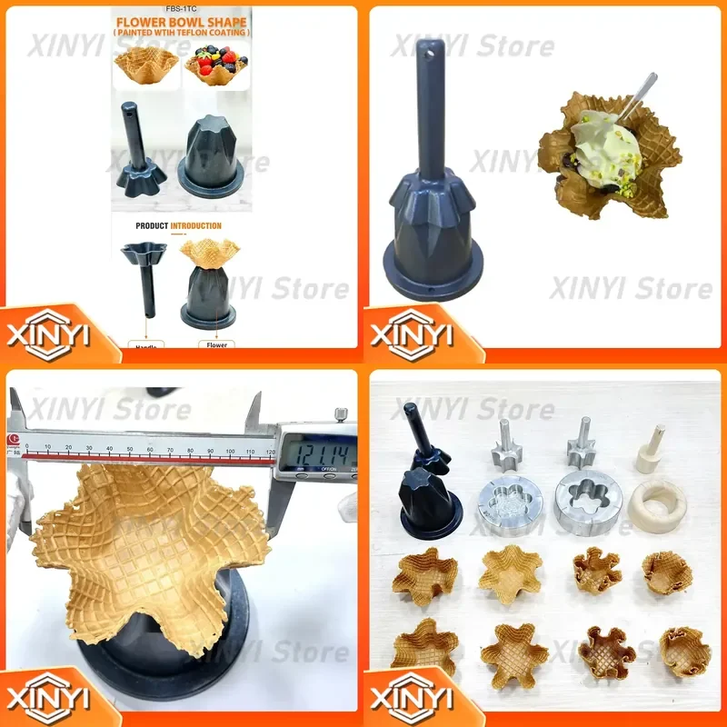 for Manufacturer Customized Baking Tools Waffle Cone Mold Premium Yogurt Waffle Bowls Filled Ice Cream Waffle Bowl Molds