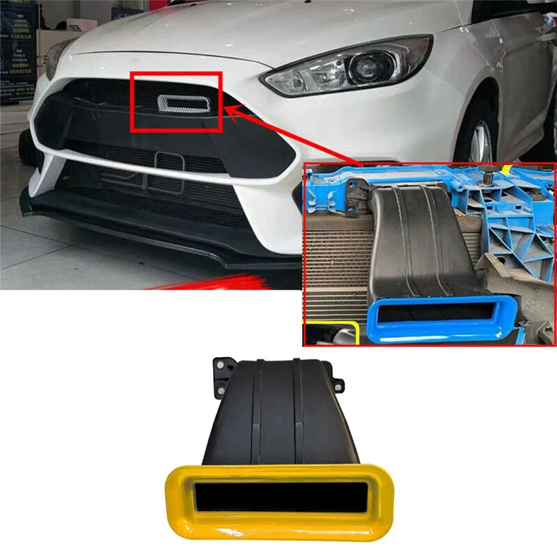 For Ford Focus Air Inlet Tuyere Intake RS ST Hatchback 4D Sedan 5D MK3 MK3.5 Car Modification 2012-2018 Yellow—L49A