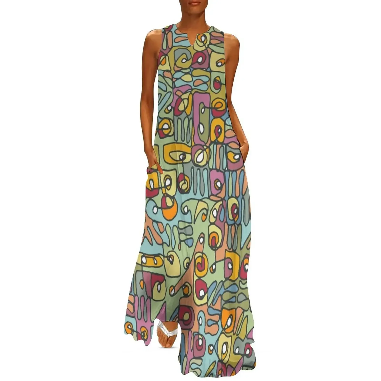 

Be Square. Be Colorful. Long Dress beach dress dress women summer 2025 Women's