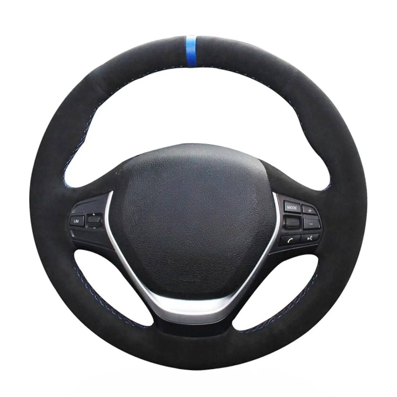 

Hand Stitched Faux Leather Suede Steering Wheel Cover For 2 3 Series