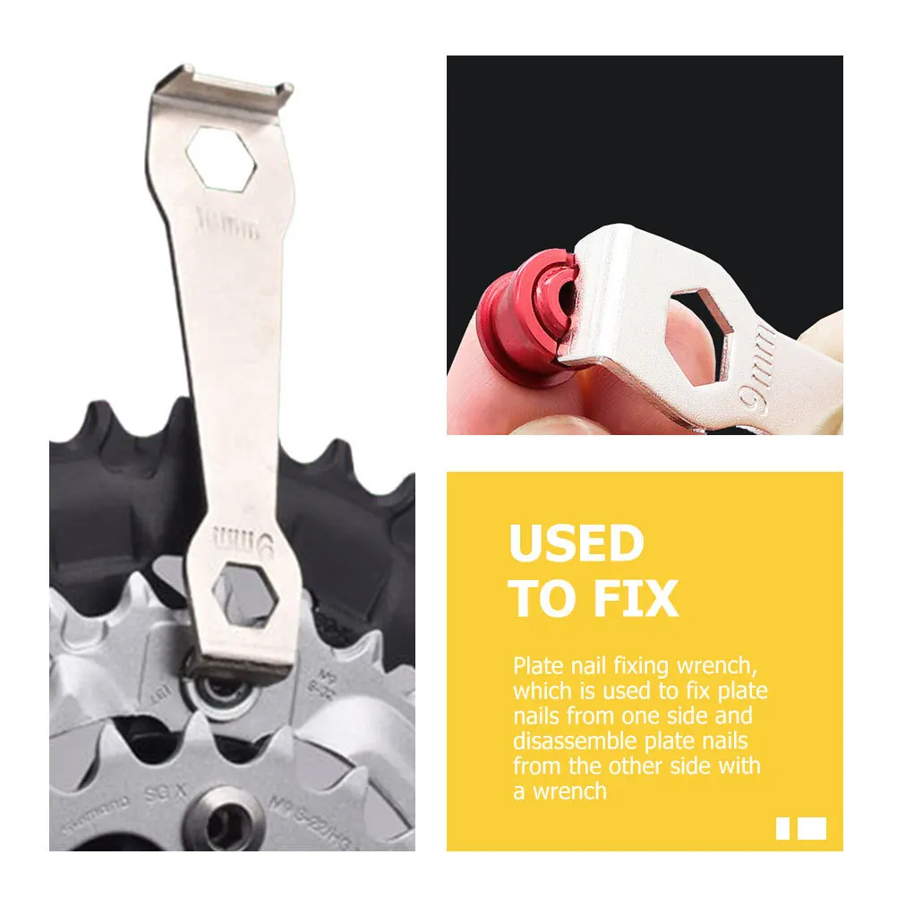 

2Pcs Bicycle Crank Repair Wrench Time Saving Lightweight Portable Bike Tool Chainring Bolt Spanner Axle Fixer