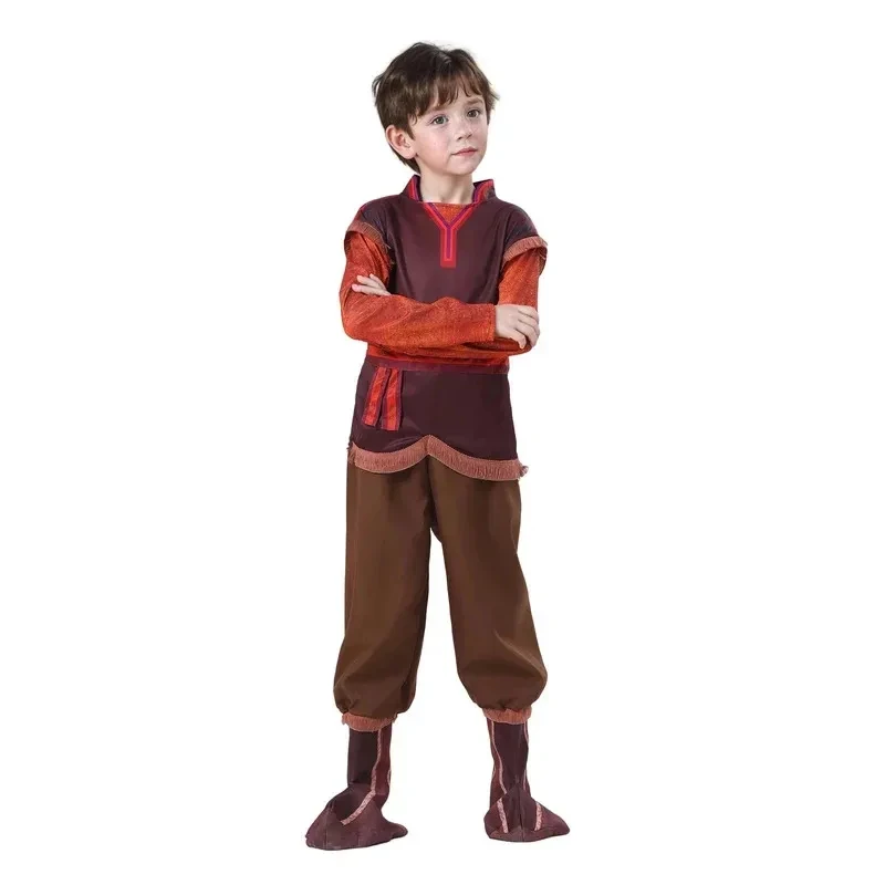 Costume de cosplay pour enfants, garçons, personnage de film préféré des enfants, Royal Ice Master Brave Kristoff, déguisement de fête d'Halloween, Yh1@ ZanCos