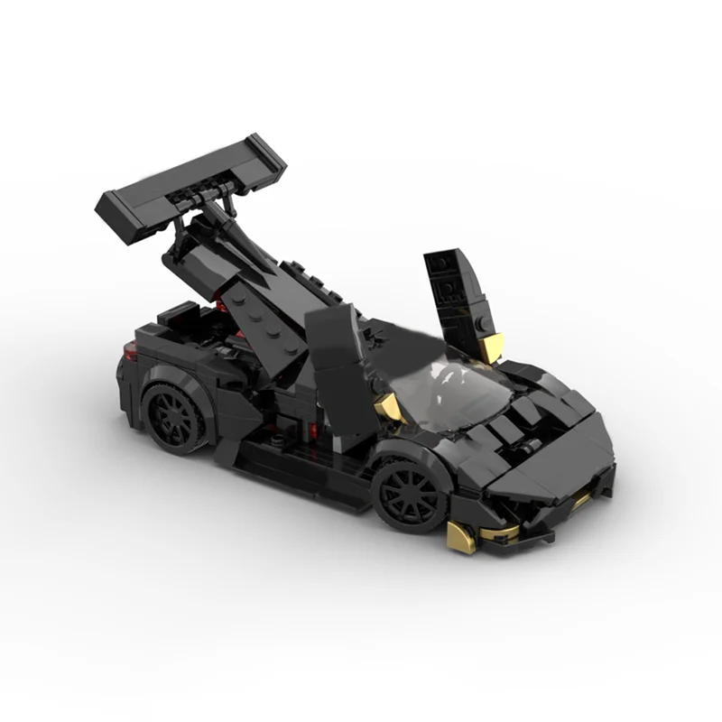 مجموعة أدوات Lamborghinied Huracan Super Trofeo المتوافقة مع المجموعة الأصلية، 373 قطعة، تتميز بأبواب ومحرك الفتح