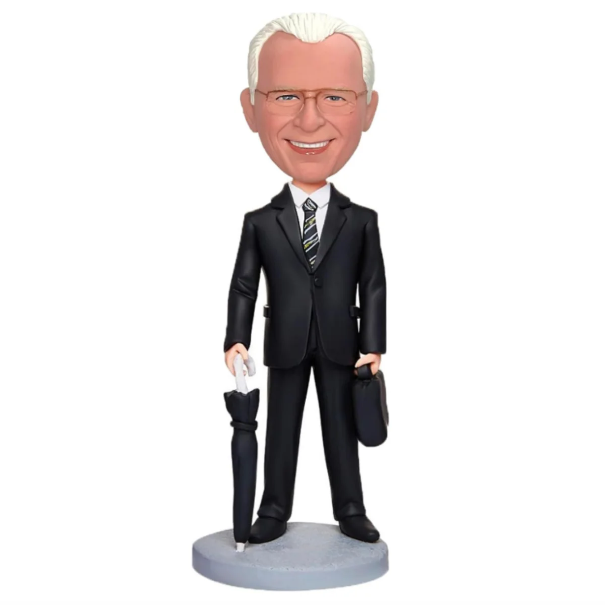 Custom Bobblehead Business Holding Umbrella and Handbag Handmade Personalized Gifts for Husbands,Office Colleagues or Bosses