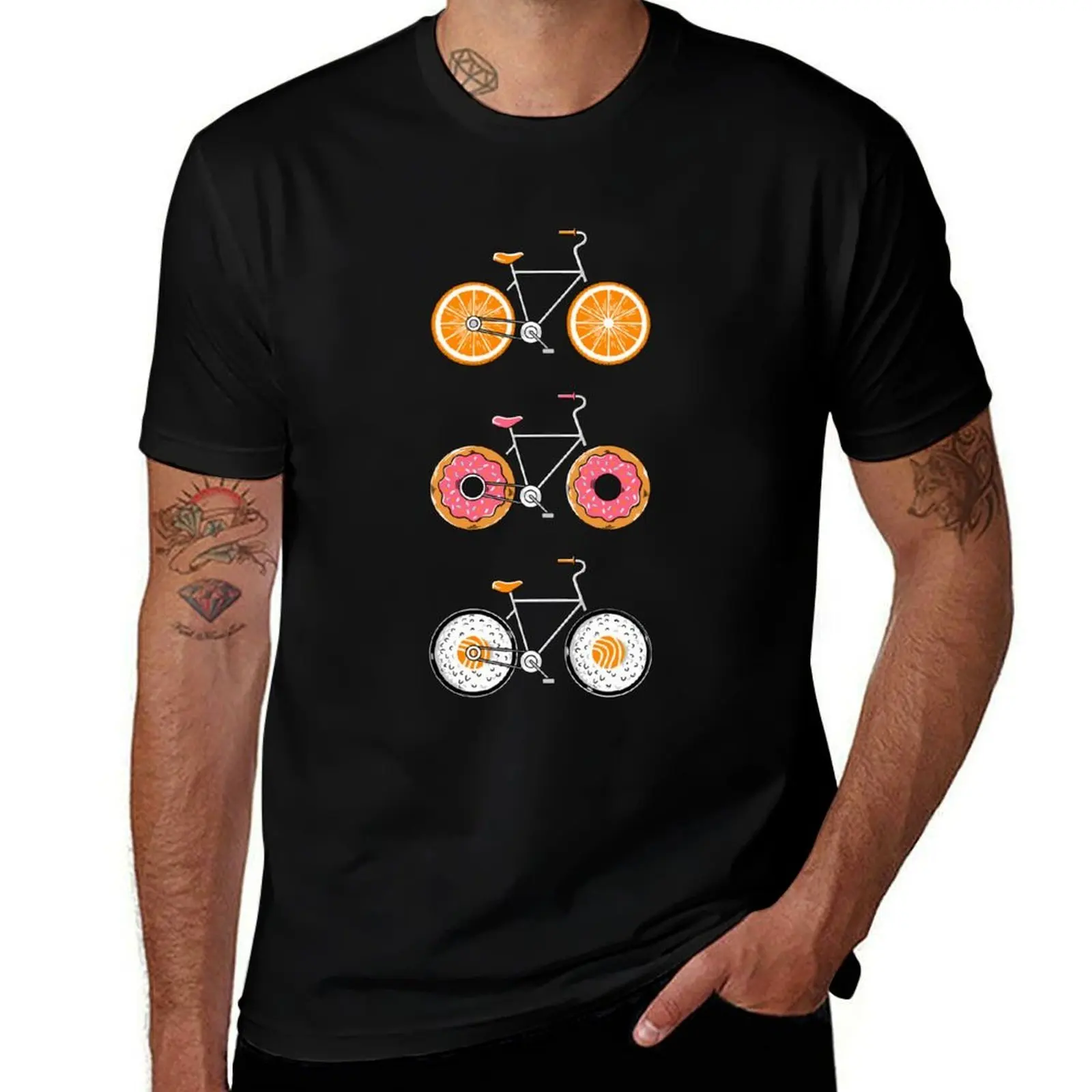 

Food Bicycle T-Shirt Casual Work Wear T-Shirt