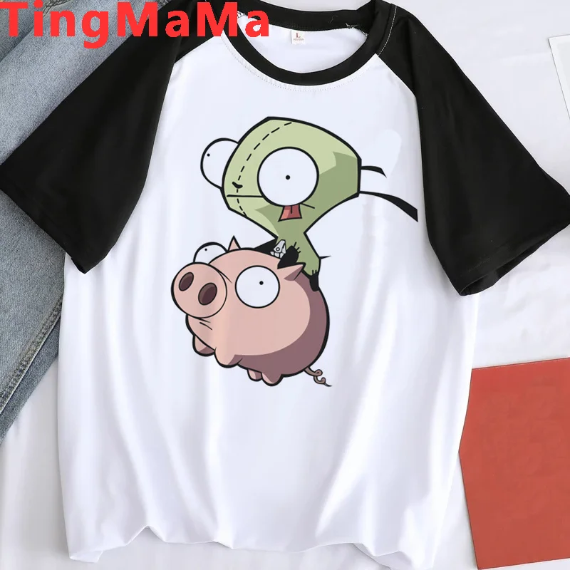 Invader Zim top men comic harajuku graphic tshirt man Japanese anime graphic clothing