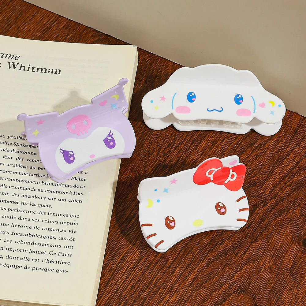 1 قطعة/3 قطعة سلسلة سانريو مشبك شعر لطيف مقاطع الزخرفية رائعتين قبضة الشعر للتصفيف اليومي العملي إكسسوارات الشعر #4