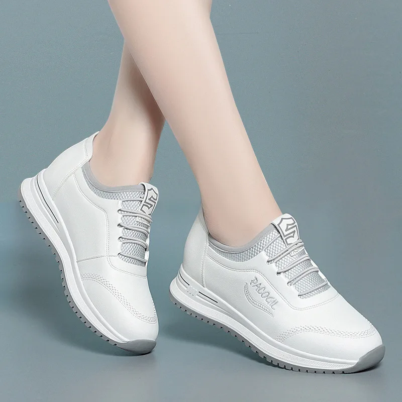 Little White Shoes Women\'s 2024 New Sports Casual Soft Single Shoes Spring Autumn Designer Sneakers Middle-aged And Elderly