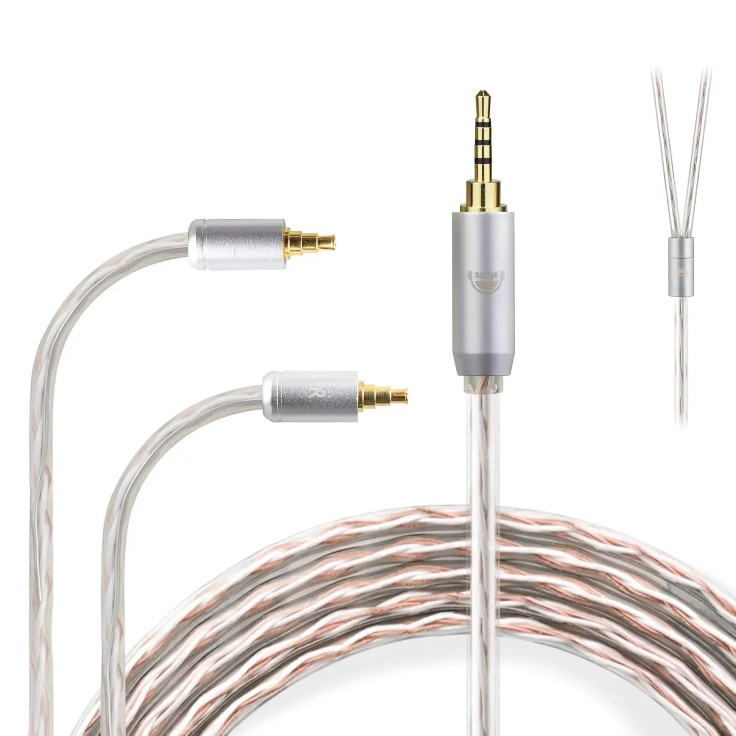 Okcsc IE40 PRO 3.94FT 업그레이드된 교체 케이블 이어폰 4 코어 2.5mm/3.5mm 이어폰 IE40 PRO에 적용 가능한 업그레이드된 케이블